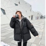 Talvine soe naiste mantel vabaaja kapuutsiga polsterdatud jope Moodne polsterdatud mantel Vatjakk M roosa