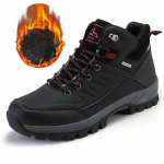 Meeste veekindlad libisemiskindlad talvised matkasaapad - K&otilde;rge s&auml;&auml;rega, paksustatud lumekingad plus cotton; 44 must