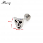 Alisouy 1PC roostevabast terasest Star Moon Cross Snake Skull Tragus Helix Bar Labret Huuler&otilde;ngas K&otilde;hre K&otilde;rvar&otilde;ngas Piercing Ehted