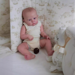 24-tolline riidest keha Reborn mudilane nukud Cameron Wear Romper Elutruu simulatsioon Taass&uuml;nni nukk poisile K&auml;si joonistamine Juuksed Vasts&uuml;ndinud nukk Lastep&auml;eva kingitus 60cm cloth body