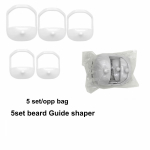 5 tk Prantsuse habemega meeste kitsehabe s&uuml;mmeetriline kitsehabe habemeajamismalli habeme kujundamise t&ouml;&ouml;riist 5Pcs/Set must