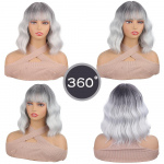 MERISIHAIR Tukkidega parukas S&uuml;nteetiline L&uuml;hike Laineline Parukas Naistele &Otilde;lgadeni Lokkis Bopi Parukad Kuumakindlad Parukad Igap&auml;evaseks Peokandmiseks 30cm