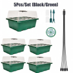 5 tk/komplekt taimekasvatusaluse komplekt LED-valgustiga lasteaiapotid Kasvurakud niiskuskast kasvuhoone roheline