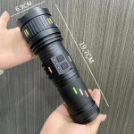 Suure V&otilde;imsusega LED Taskulamp 10000MAH Alumiiniumisulam USB Laetav Veekindel Latern Suumitav Kaasaskantav Telkimine Kalastamine T&otilde;rvik short-style 10000LM