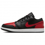 Air Jordan 1 Low Bred Meeste Tossud Must Varsity-Punane Valge 553558-067 47.5