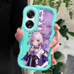 V&auml;rvitud muster Big Wave Edge pehme silikoon materjal Macaron telefoni &uuml;mbris p&otilde;rutuskindel kaitsev kummist &uuml;mbris OPPO Reno Realme jaoks OPPO A5 2020 valge