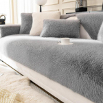 Palus diivani r&auml;tik tolmukate Talvine paksendatud diivanipadi Moodne minimalistlik L-kujuline diivani kate Padjap&uuml;&uuml;r Plush libisemiskindel 110x210