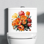 Romantilised k&auml;sitsi maalitud ilusad lillelised seinakleebised Akvarell Elutoa m&ouml;&ouml;bli sisustus Vannitoa WC kleebised 30x30cm