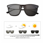 Mehed Naised Klambrid P&auml;ikeseprillid Mood Square V&auml;rvimuutvad p&auml;ikeseprillid Fotokroomsed Klambrid Prillid S&otilde;iduprillid