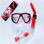 Veepeegli poolkuiv hingamistoru komplekt snorgeldamiseks sukeldumismask snorgeldamismask uduvastane kaitseprillid t&auml;iskasvanutele m&otilde;eldud ujumisvarustus sinine