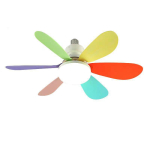 Nutikas juhtimine ventilaatorvalgusti LED-pirni vahetusega ja kaugjuhtimispuldiga magamistoa ja elutoa jaoks 6 labaga