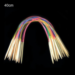 18 tk/komplekt 100% bambusest &uuml;mmarguste kudumisvardade komplekt isetegemise teel valmistatud kahekordse karvaga heegeln&otilde;elte komplekt, pehme toruga ring&otilde;mblusvardad 40-120 cm