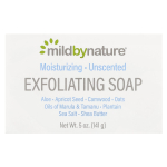Mild By Nature, Exfoliating Soap, with Marula, Tamanu Oil, and Shea Butter, Unscented, 5 oz (141 g) gray