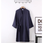 Uus Kevad ja S&uuml;gis Jaapani Kimono Hommikumantel Paar Puuvillane Krepp Hommikumantel Meeste ja Naiste Kimono Hommikumantel Hommikumantlid Naistele &Ouml;&ouml;riided 2XL black
