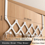 Ukse taga konksud Kodumajapidamises panipaiga ukse riidepuu konksud Kokkupandav ilma perforatsioonita riideriiul Multifunktsionaalne organiseerimisriiul