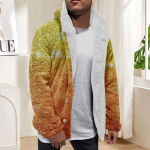 Meeste talvine t&otilde;mblukuga kapuutsiga fliisist kampsun Patch Pocket vabaaja jakiga L sinine