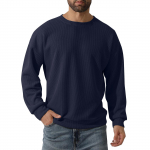 Meeste &uuml;hev&auml;rviline talvine vabaajaline &uuml;mara kaelusega dressipluus pikkade varrukatega pullover L sinine