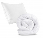 Aastaringselt kasutatav antiallergiline tekk, erinevad suurused + padi 80x80 Soe Pehme 140x200 cm valge