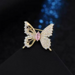 Peen Prantsuse Retro Smaragd Liblika Pross N&otilde;el - Elegantne ja Ainulaadne Naiste Aksessuaar Butterfly roheline