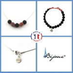 Pierres et Min&eacute;raux. Parure bijoux Bracelet Collier Perles Onyx noir mat 8 mm + Rubis du Taille personnalisable.
