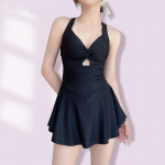 Naiste ujumistrikoo &uuml;hev&auml;rviline salendav &uuml;hes t&uuml;kis kleidi stiilis konservatiivne v&ouml;&ouml;kohta pinguldav salendav puhkuse ujumistrikoo M