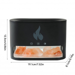 Himaalaja kristallsoola kivi aroomi &otilde;huniisutid 3D leek tuli v&auml;rviline &ouml;&ouml;valgus aroomiteraapia eeterlike &otilde;lide hajuti White 2