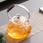 Majapidamiskann 1000ml K&otilde;rge borosilikaatklaasist l&auml;bipaistev keedupott Teekeetja Teekann Suure mahutavusega veekeetja K&uuml;lma vee kann puhas