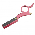 Vintage Barber Straight Edge raseerija Easy Blades Asendusmehhanismiga habeme raseerimine must punane