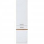 JUNONA Colonne de cuisine 2 Portes ouverture gauche - L 50 x H 196 x P 46 cm - Blanc brillant