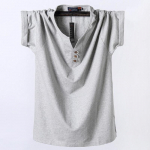 Meeste T-s&auml;rk suvine n&ouml;&ouml;p Slim Fit puuvillane l&uuml;hikeste varrukatega T-s&auml;rgid vabaaja T-s&auml;rk Solid 2XL must