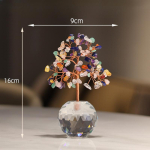 1 tk K&auml;sitsi valmistatud Kristallipuu Kontori Lauapind Kaunistus Kodu Kaunistused Kujuke Decoracion Feng Shui Aksessuaarid Taimed Miniatuur black