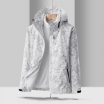 Naiste kolm-&uuml;hes eemaldatav jope: Tuule-, vee- ja isoleeritud kevad-, s&uuml;gis- ja talveseiklusteks Camouflage White Men