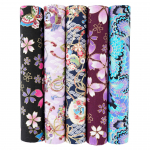 Jaapani stiilis lilleline puuvillakanga komplekt: 5 v&auml;rvi patchwork k&auml;sit&ouml;&ouml;projektide jaoks