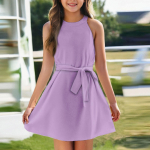 T&uuml;druku suvekleit Varrukateta rihmikuga kleit &Uuml;hev&auml;rviline ja mustriline Varrukateta kleit Vabaaja kleit 140