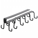 Punch-free kaherealine konksu riputatav hoidik tass seinakapp konks spaatli hammas tassi hoiustamine majapidamises sepistatud k&ouml;&ouml;gis panipaik 25*2.5**4cm(Single row) valge