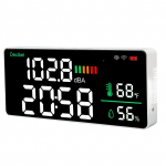 LED detsibellimeeter 2.4G WiFi Seinale paigaldatav 11-tolline LED temperatuuri, niiskuse, aja ja helitaseme n&auml;idik