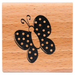 Tampon en bois Papillon pois - Graine cr&eacute;ative {couleur}