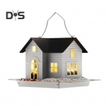 Linnus&ouml;&ouml;tur Riputatav Metallist Linnus&ouml;&ouml;tur P&auml;ikesepaneelidega V&auml;lilatern Aia Dekoratsioon Ainulaadsed Kingitused Emale Vanaemale J&otilde;uludeks must valge v&auml;rv