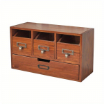 1 tk 4 sahtliga retro puidust lauapealne kirjatarvete ja nipiraamatu hoiukapp, kodu lihtne organiseerimiskarp m&ouml;&ouml;bel k&auml;sit&ouml;&ouml;dekoratsioon. 1pc