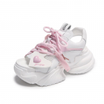 Suvised Kawaii Naiste Tossud V&otilde;rkkangas K&otilde;rge Platvormiga Treenerid Valged Kingad Kontsad Kiilud Sandaalid Hingavad Naiste Vabaaja Suvised Kingad 34(Foot 22cm) roosa