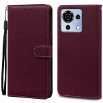 ZTE Blade V50 Vita &uuml;mbrise rahakotist nahast klapp&uuml;mbris ZTE Blade V50 Vita &uuml;mbrisele telefoni kate Coque Fundas ZTE Blade V50 Vita veinipunane v&auml;rv