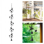 Hummingbird Rain Chain Wind Bell 4.2 ft Metal Windchime Water Diverter for Garden Outdoor Eaves