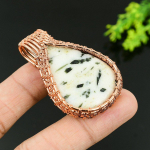 Variscite Handmade Copper Wire Wrap Jewelry Pendant 2.05 w3h81