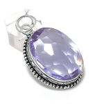 Amethyst Handmade 925 Sterling Silver Jewelry Pendant 2.09 h2u70