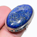 Lapis Lazuli Handmade 925 Sterling Silver Gift Jewelry Ring Size 9 n6l81