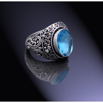 Swiss Blue Topaz Handmade 925 Sterling Silver Ring Size 10.75 d2g04