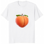 Pikselleeritud tsenseeritud naljakas virsiku baklažaani meemiga tr&uuml;kitud T-s&auml;rk I Love Eggplant Graafiline T-s&auml;rk vabaaja moe suvised unisex s&auml;rgid 4XL