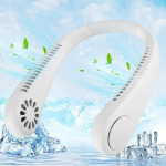 K&auml;es kandev ventilaator, k&auml;ed vabad, ilma labadeta, 3 kiirust, reguleeritav, USB laetav, 5000mAh, jahutav - Valge valge