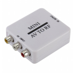 Rca/komposiit A/V to Rf/koaksiaal/koaksiaalmuundur Rf-modulaator Av 2 koaksiaaladapter