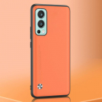 Luksuslik nahast telefoni&uuml;mbris OnePlus Nord 2 5G Nord2 tagakaane matt silikoonist t&auml;ielik kaitse&uuml;mbris One Plus Nord 2 Coque jaoks For OnePlus Nord 2 oranž